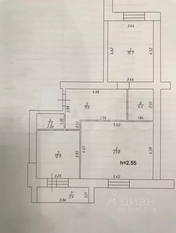 2-к кв. Татарстан, Казань ул. Галимджана Баруди, 18А (73.0 м) - Фото 2