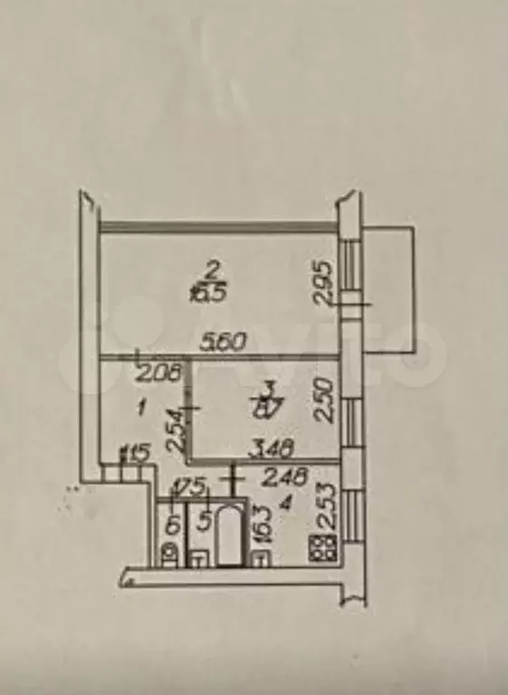 2-к. квартира, 45 м, 2/5 эт. - Фото 0