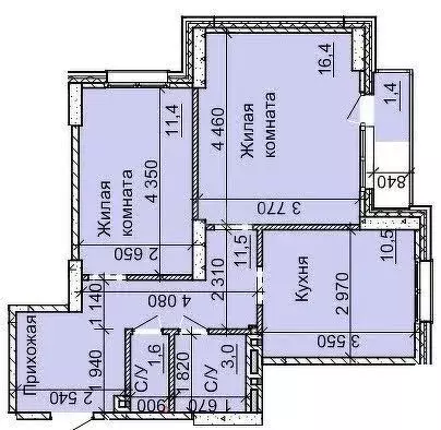 Продаётся 2-к квартира, 55.7 м - Фото 1