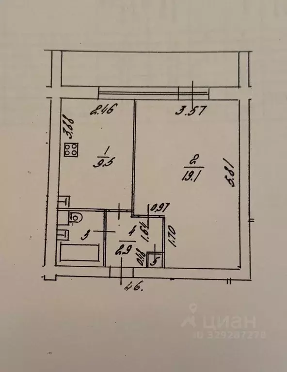 1-к кв. Московская область, Видное ул. Лемешко, 14 (35.0 м) - Фото 1