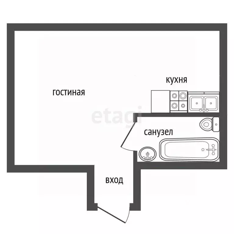 Студия Брянская область, Брянск Окружная ул., 13 (17.0 м) - Фото 2