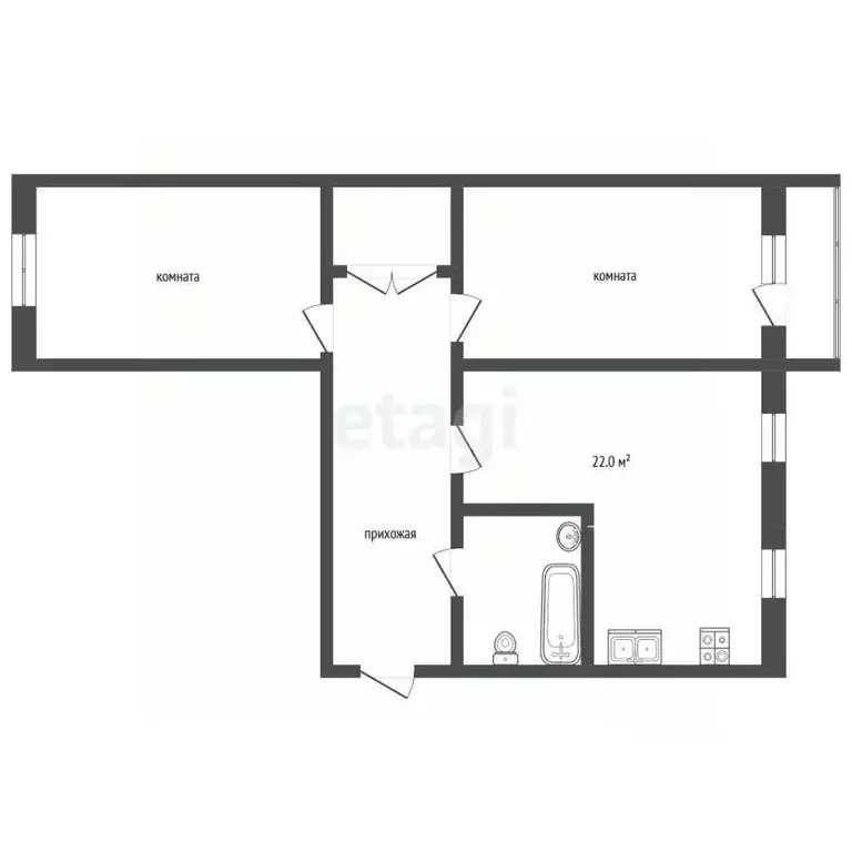 3-к кв. Владимирская область, Муром Кооперативная ул., 13 (58.8 м) - Фото 2