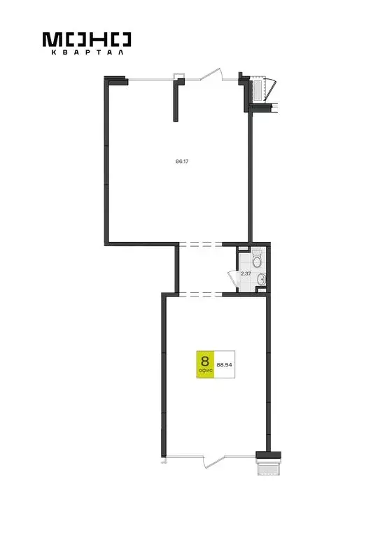 Офис (88.54 м) - Фото 2