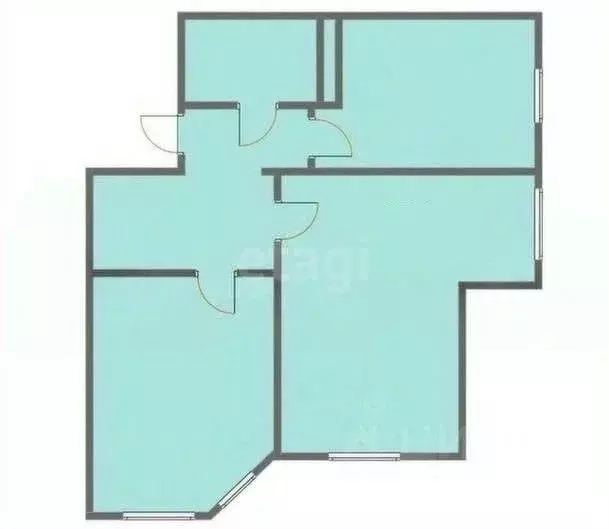 2-к кв. Татарстан, Пестречинский район, Богородское с/пос, д. Куюки, ... - Фото 2