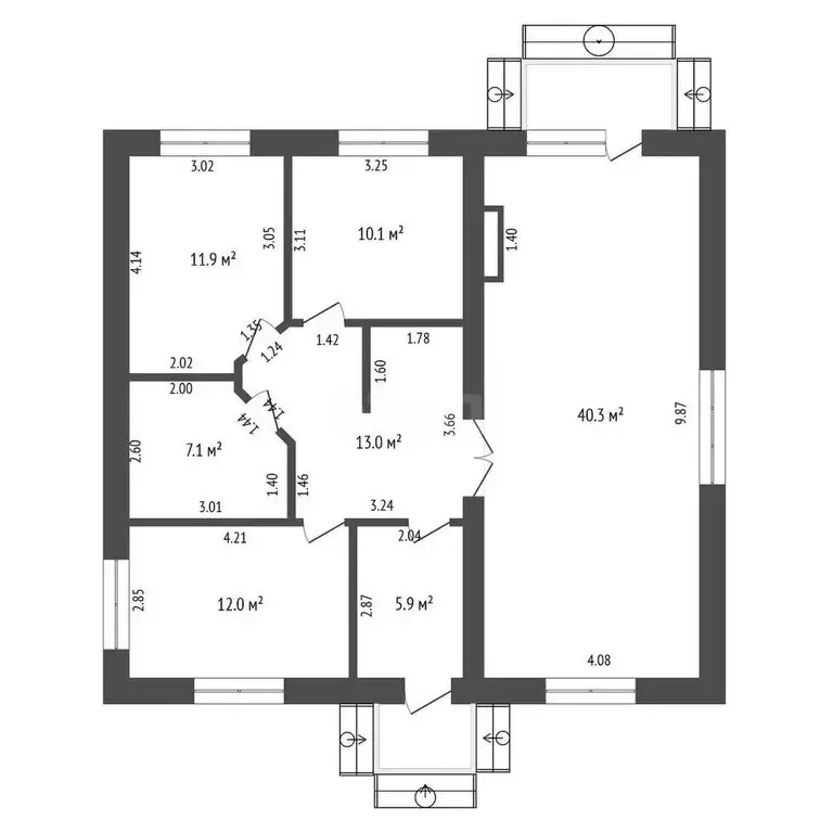 Дом в Тюменский муниципальный округ, село Мальково (110 м) - Фото 1