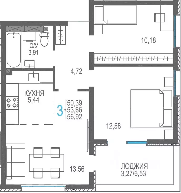 3-к кв. Крым, Сакский район, Лесновское с/пос, с. Прибрежное Розовое ... - Фото 0