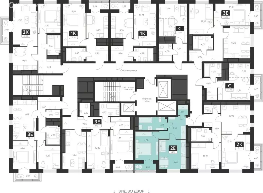 1-комнатная квартира: Екатеринбург, улица Академика Ландау, 41 (41.94 ... - Фото 2