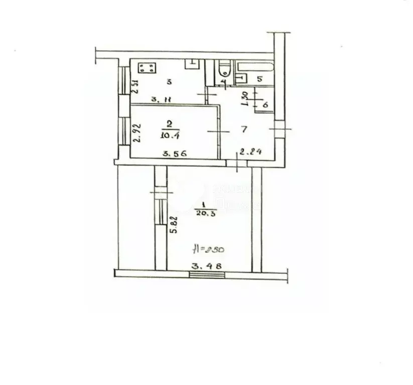 2-к кв. Волгоградская область, Волгоград пос. Ангарский, ул. ... - Фото 1