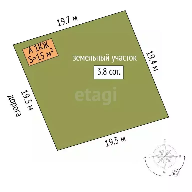 Дом в Тюменская область, Тюмень Электрон СНТ, ул. Полевая (15 м) - Фото 2