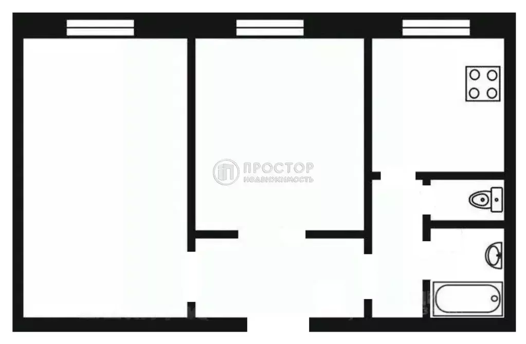 2-к кв. Москва ул. Зорге, 10к2 (55.4 м) - Фото 2