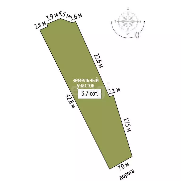 Участок в Нальчик, Надречная улица (3.8 м) - Фото 1