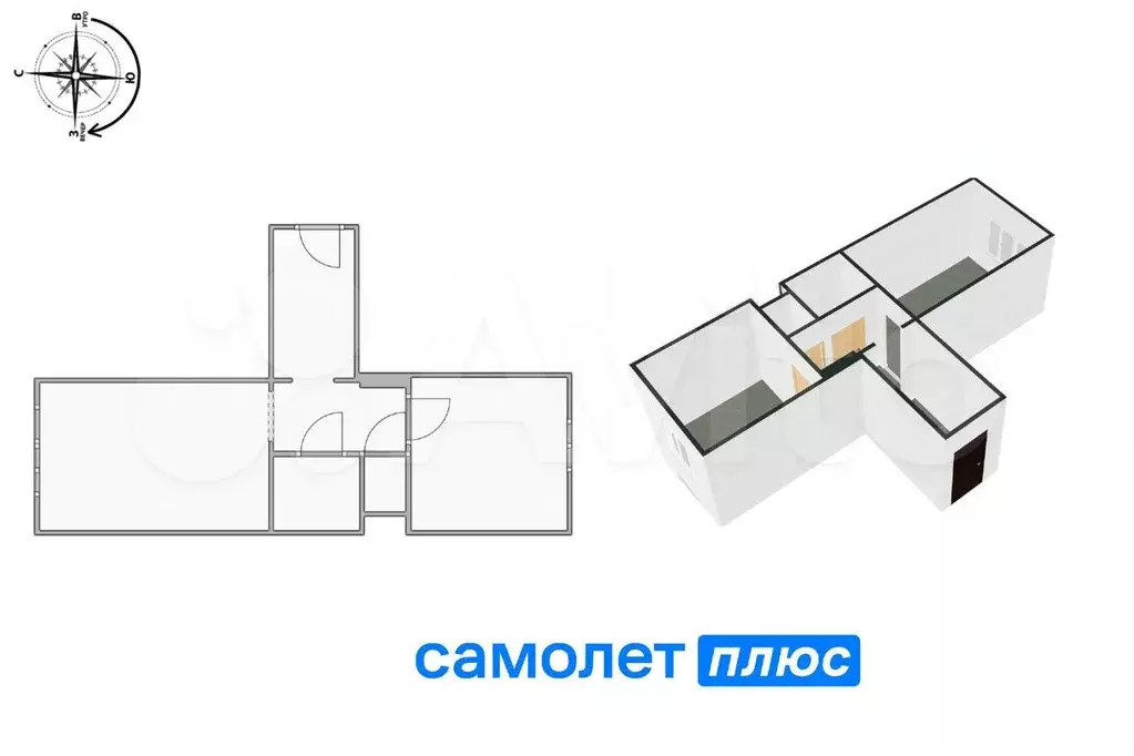 1-к. квартира, 32,3 м, 8/9 эт. - Фото 0