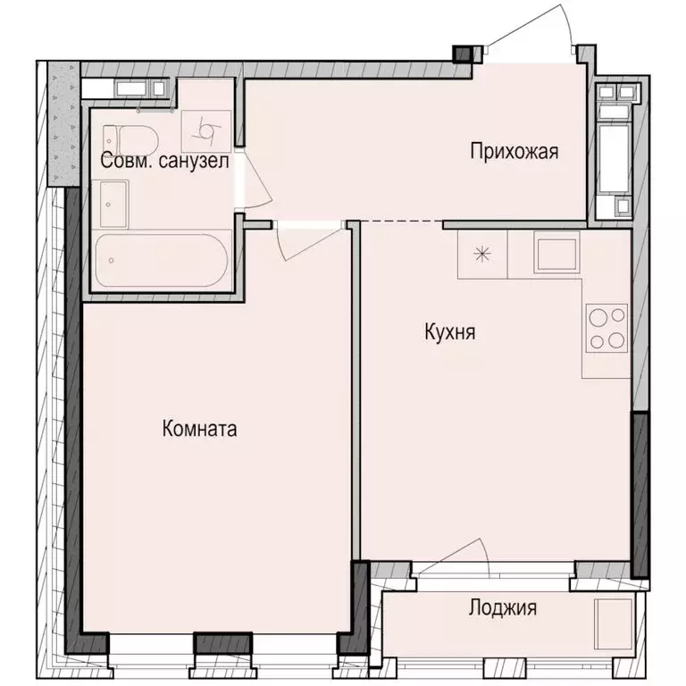 1-комнатная квартира: Казань, жилой район Седьмое Небо, ЖК Унай (40 м) - Фото 0