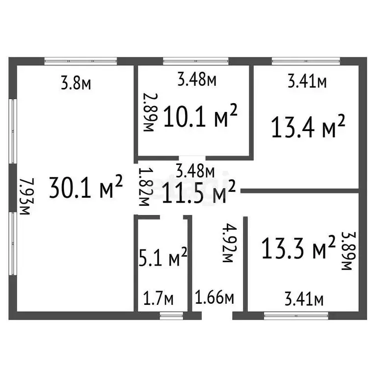 Дом в село Новоживотинное, Садовая улица (95 м) - Фото 1