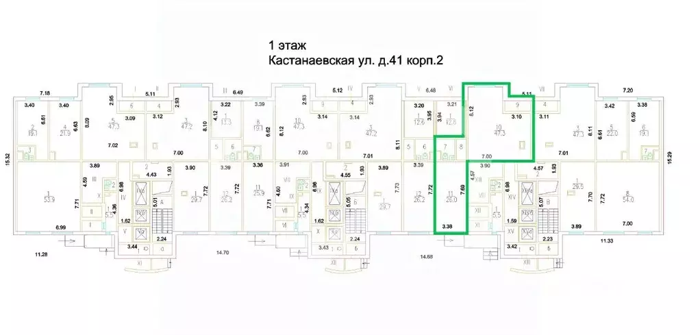 Помещение свободного назначения в Москва Кастанаевская ул., 41К2 (81 ... - Фото 2