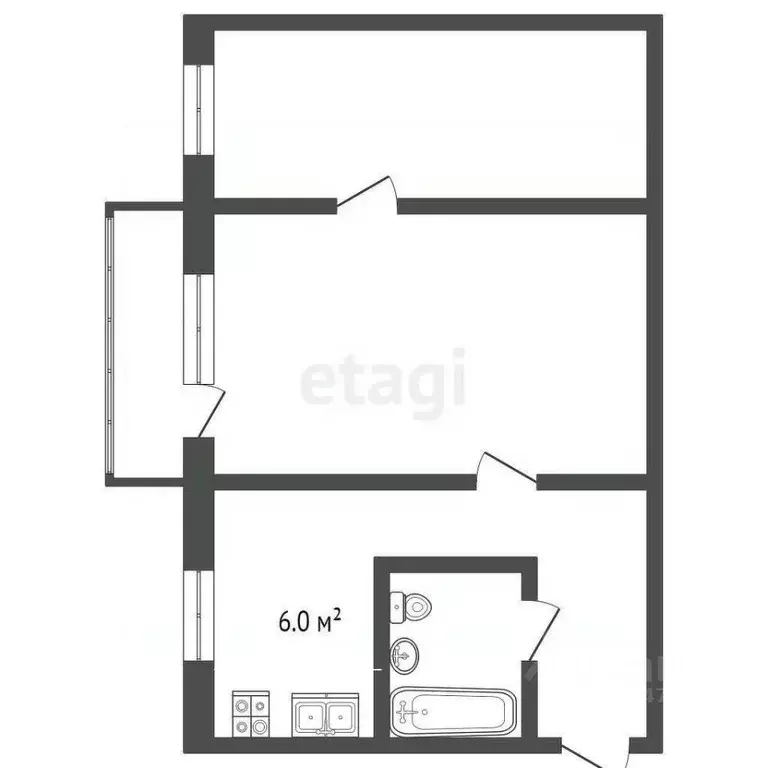 2-к кв. Московская область, Воскресенск Москворецкий мкр, ул. ... - Фото 2