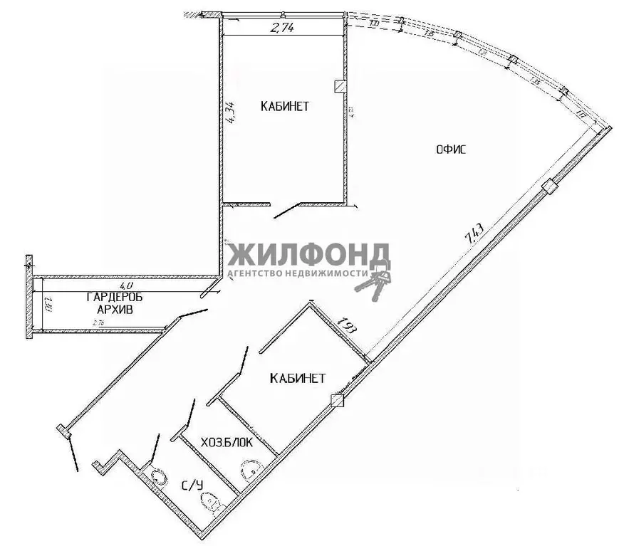 Офис в Новосибирская область, Новосибирск просп. Димитрова, 4/1 (75 м) - Фото 1