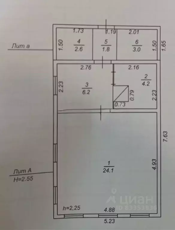 Дом в Татарстан, Зеленодольск ул. Пушкина, 5 (46 м) - Фото 2