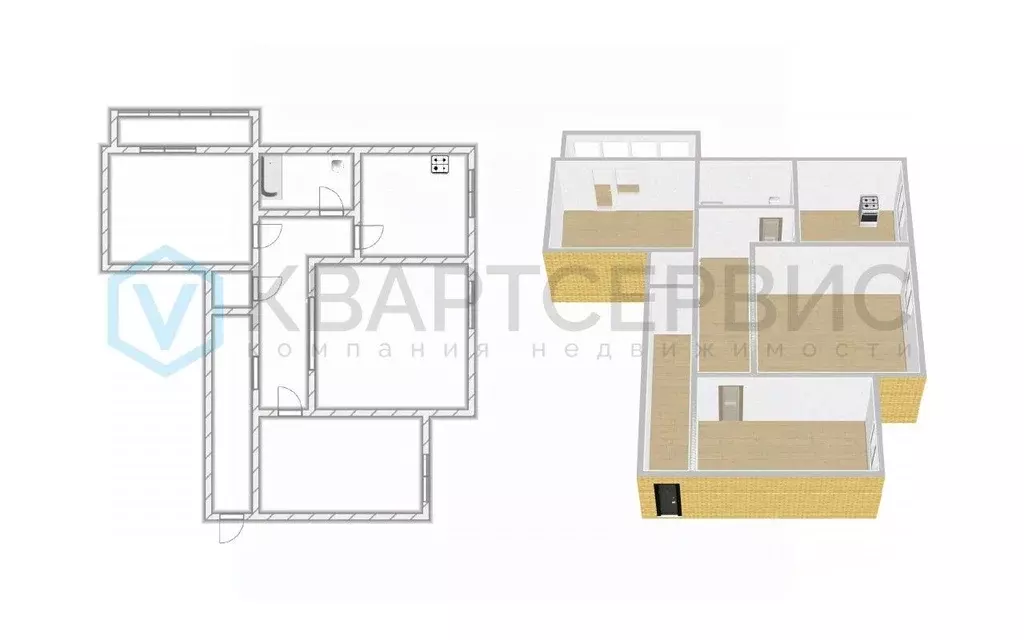 3-к кв. Омская область, Омск ул. Лукашевича, 14/3 (74.6 м) - Фото 2