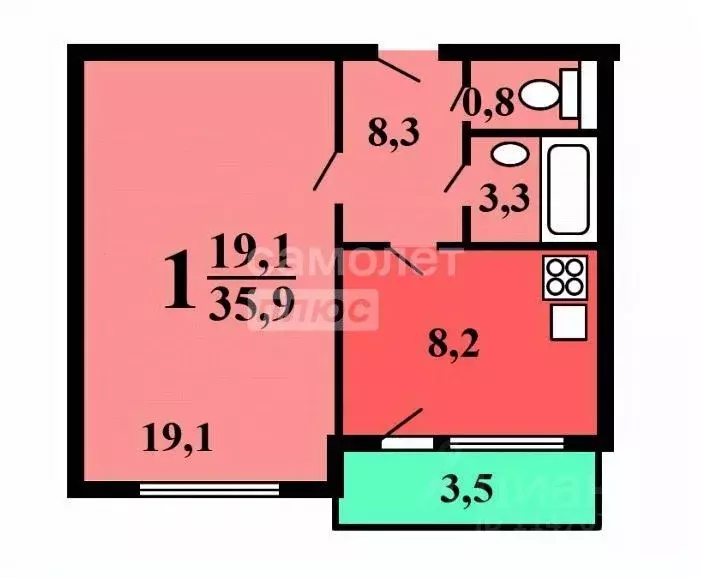 1-к кв. Москва Алтуфьевское ш., 7 (36.0 м) - Фото 1