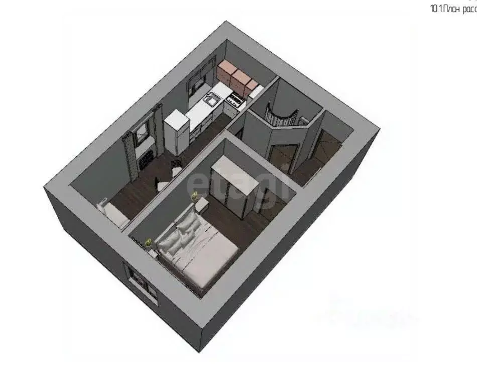 1-к кв. Севастополь ул. Циолковского, 4 (32.0 м) - Фото 2