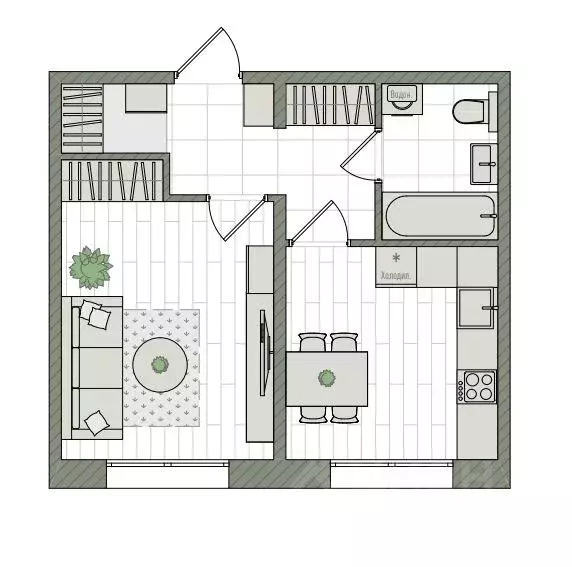 1-к кв. Кировская область, Киров бул. Прибрежный, 6 (34.2 м) - Фото 1