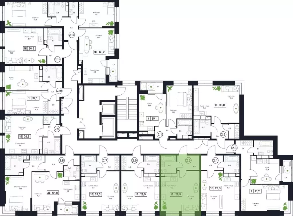 Студия Московская область, Пушкино Пушкино Град жилой комплекс (29.9 ... - Фото 2
