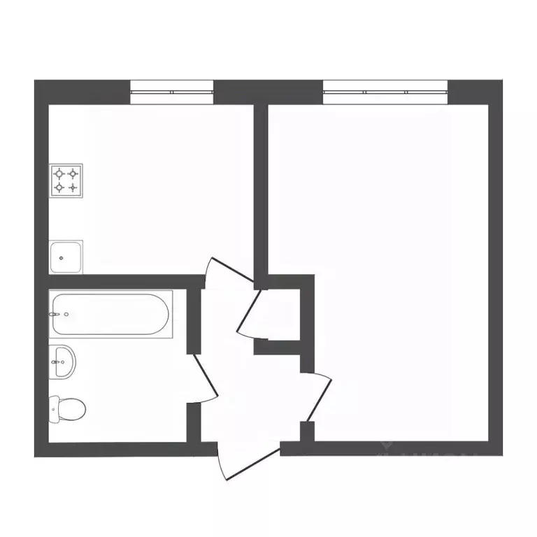 1-к кв. Тюменская область, Тюмень ул. Ватутина, 12 (22.0 м) - Фото 2