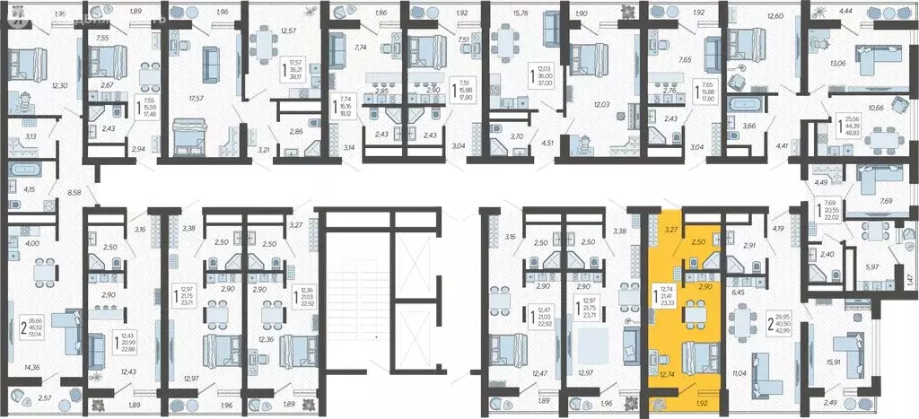 Квартира-студия: Сочи, микрорайон Бытха, Ясногорская улица, 16/2к8 ... - Фото 2