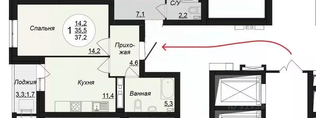 1-к кв. Свердловская область, Екатеринбург ул. Патриса Лумумбы, 63 ... - Фото 1