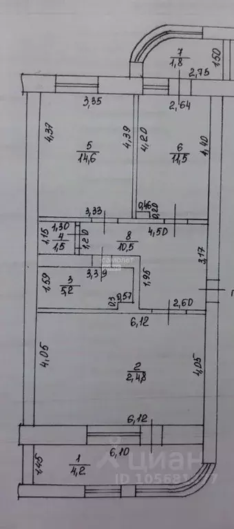 2-к кв. Краснодарский край, Анапа ул. Лермонтова, 75 (68.1 м) - Фото 2