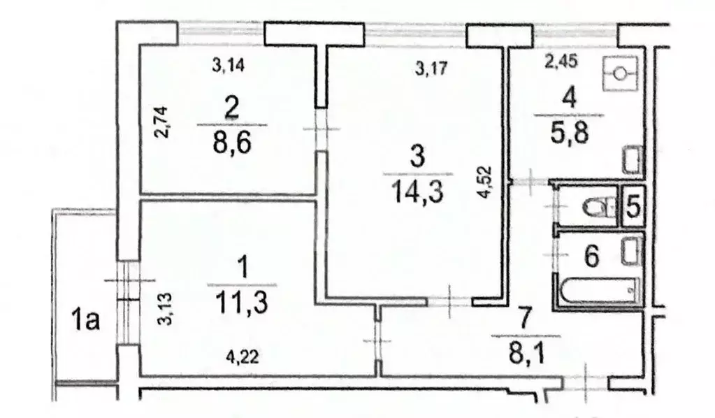 3-к кв. Москва Ленская ул., 3 (51.1 м) - Фото 2