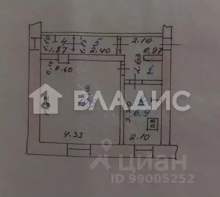 1-к кв. Ивановская область, Приволжск ул. Фрунзе, 20А (36.9 м) - Фото 2