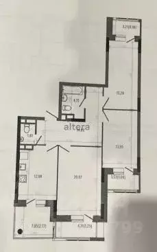 3-к кв. Татарстан, Казань Приволжская ул., 210 (88.2 м) - Фото 2