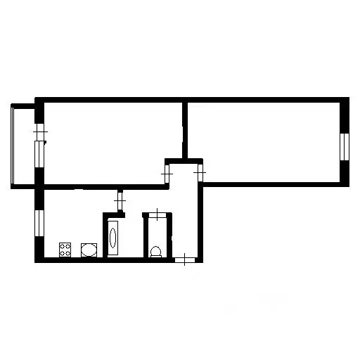 2-к кв. Омская область, Омск Слободская ул., 25 (50.3 м) - Фото 1