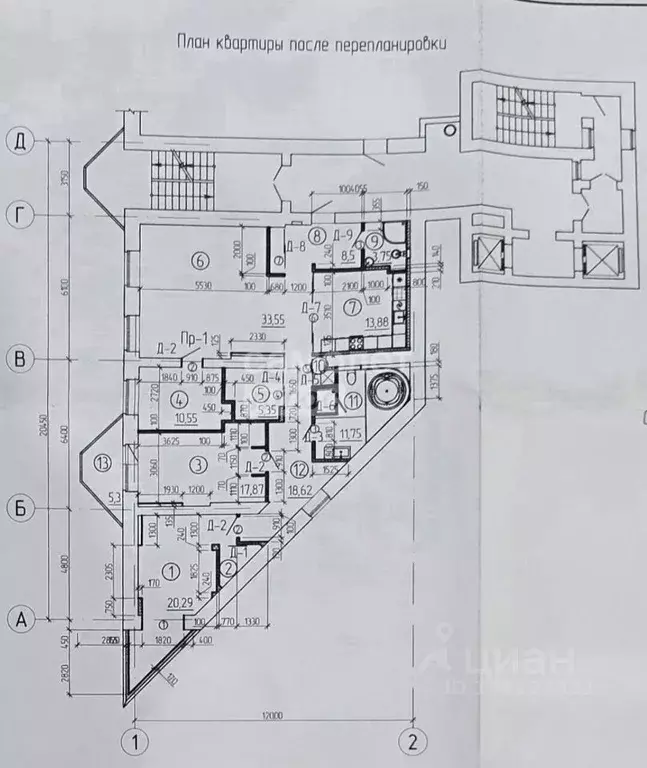 3-к кв. Пермский край, Пермь бул. Гагарина, 44А (136.6 м) - Фото 2