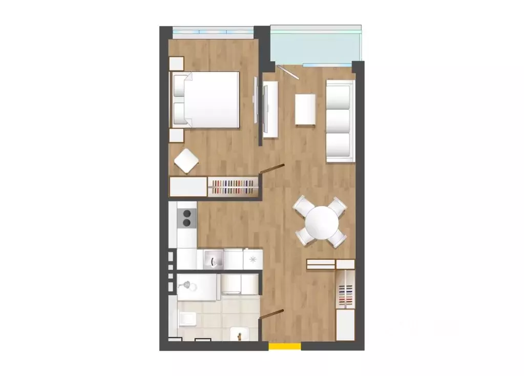 1-к кв. Калининградская область, Пионерский Советский пер., 1 (49.12 ... - Фото 1