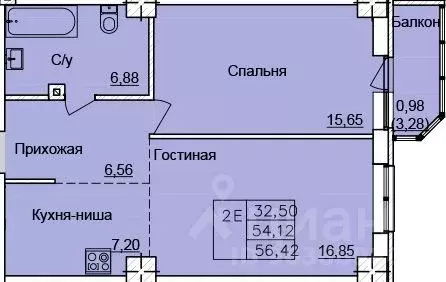 1-к кв. Ростовская область, Ростов-на-Дону Белокалитвинская ул. (49.25 ... - Фото 0