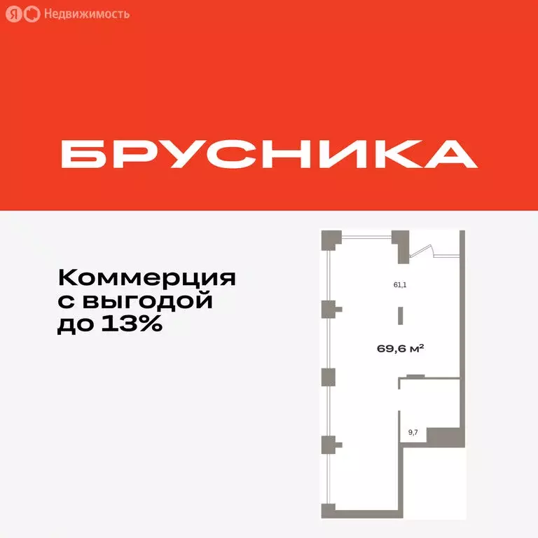 Помещение свободного назначения (69.55 м) - Фото 1