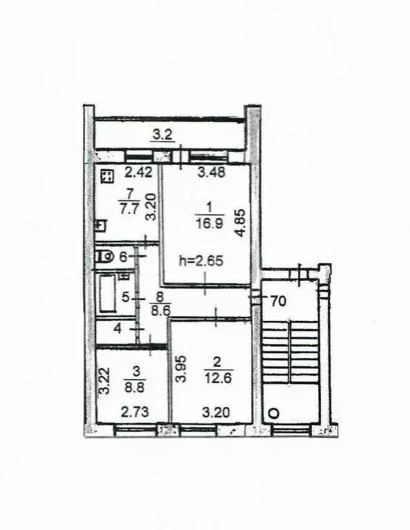 3-к кв. Псковская область, Псков ул. Труда, 69 (60.0 м) - Фото 1