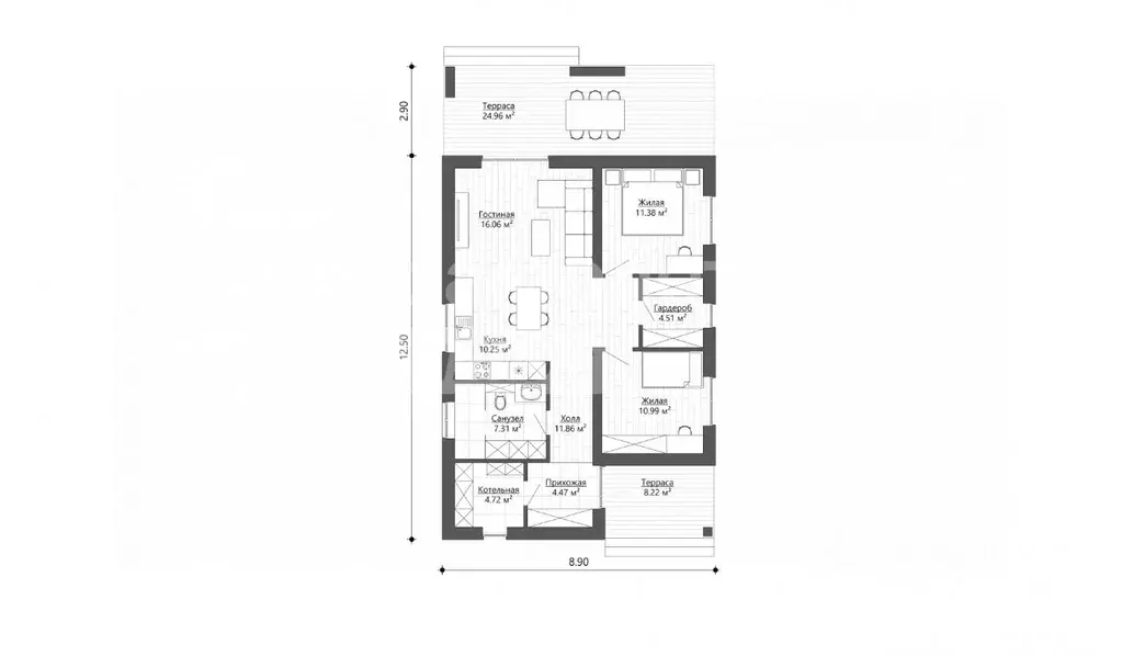 Дом в Алтайский край, Барнаул городской округ, пос. Черницк ул. ... - Фото 2