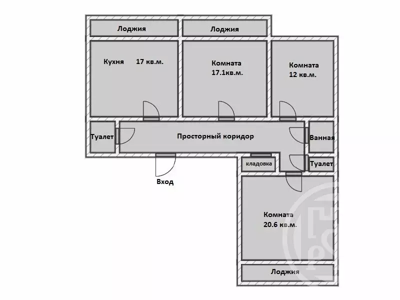 3-комнатная квартира: посёлок Шушары, Московское шоссе, 246 (94.8 м) - Фото 2