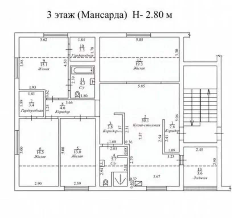 4-к кв. Калининградская область, Калининград Вересковая ул., 1 (130.0 ... - Фото 0