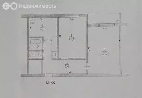 2-комнатная квартира: Коммунар, Гатчинская улица, 16А (43.6 м) - Фото 0
