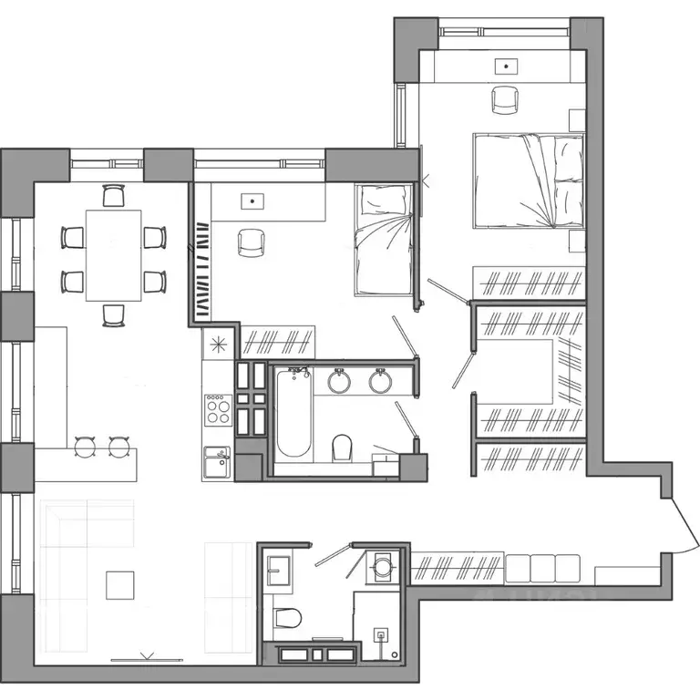 3-к кв. Приморский край, Владивосток ул. Маковского, 55к4 (90.2 м) - Фото 1