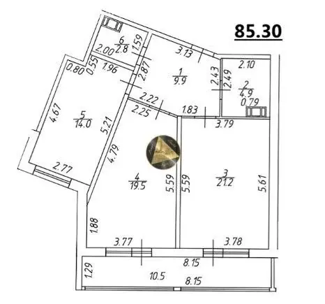 2-комнатная квартира: Санкт-Петербург, бульвар Головнина, 4 (85.3 м) - Фото 1