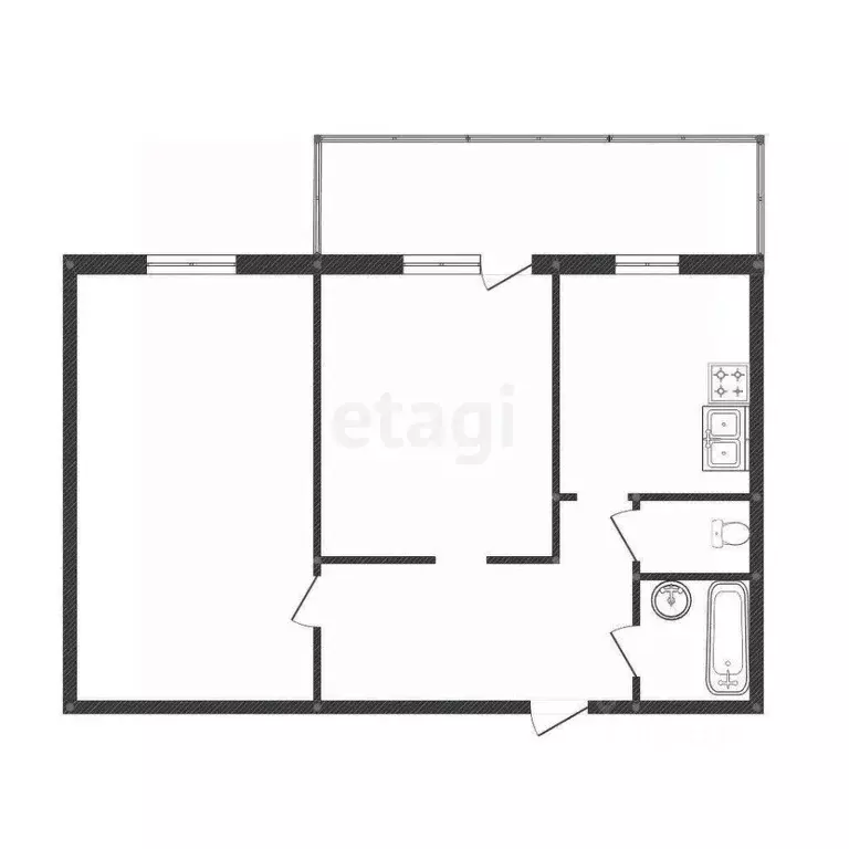 2-к кв. Костромская область, Кострома ул. Свердлова, 88 (46.1 м) - Фото 1