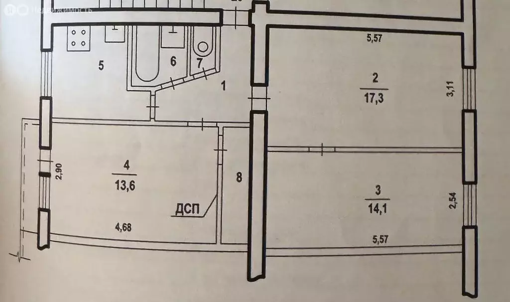 3-комнатная квартира: Волгоград, улица Фадеева, 41 (61.8 м) - Фото 1