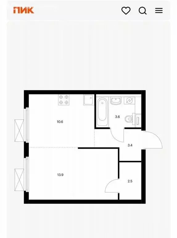 1-комнатная квартира: Москва, Амурская улица, 2к2 (32 м) - Фото 1