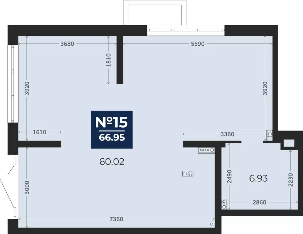 Помещение свободного назначения (66.95 м) - Фото 1